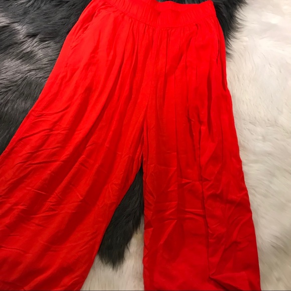 Michael Stars orange flare pants - Picture 2 of 4